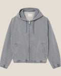Washed Effect Denim Hooded Jacket