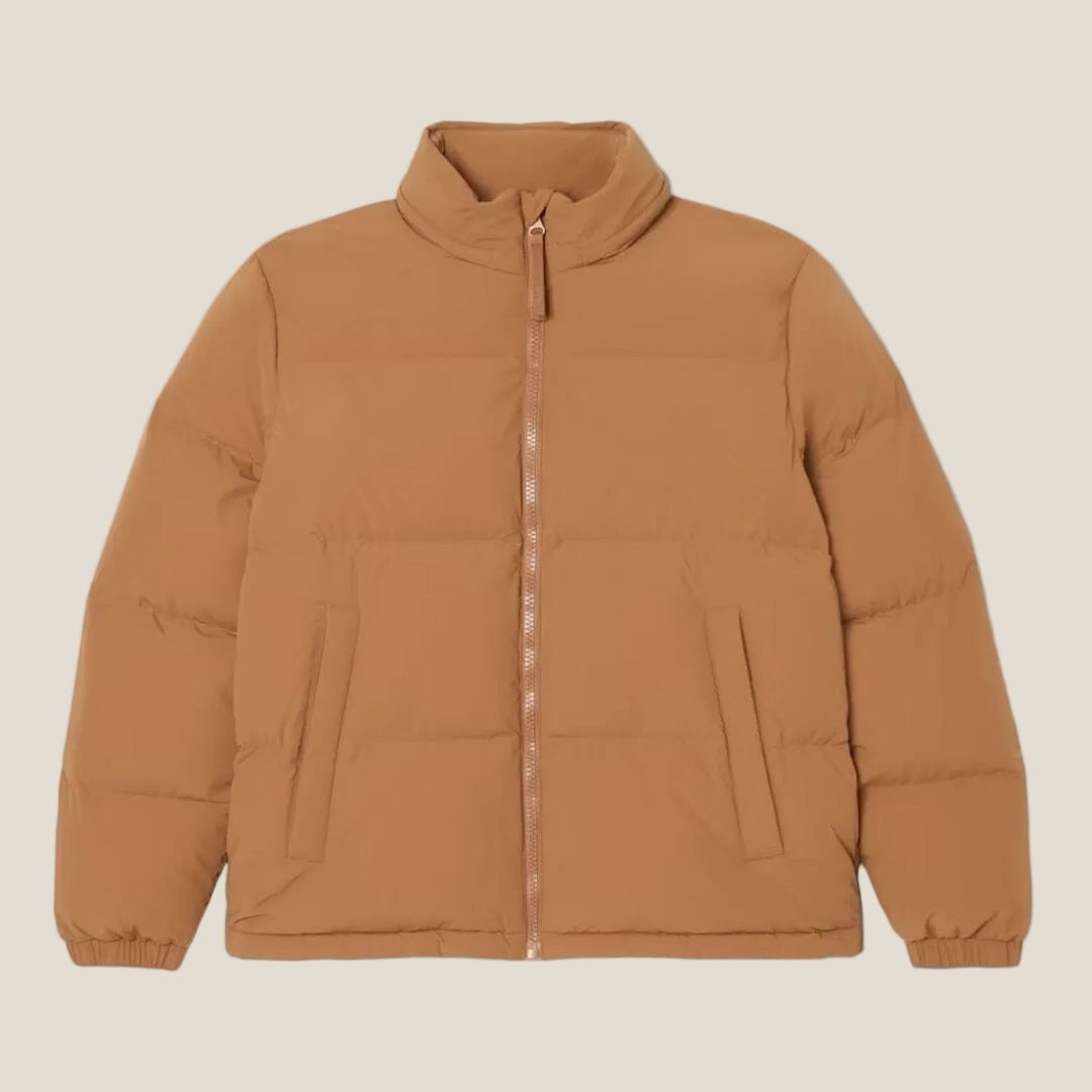 Water-Repellent Hooded Down Jacket