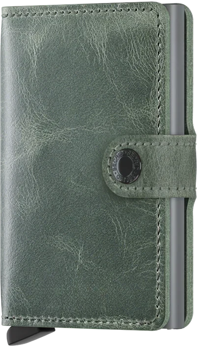 - RFID Protected Mini Wallet - Vintage - Sage
