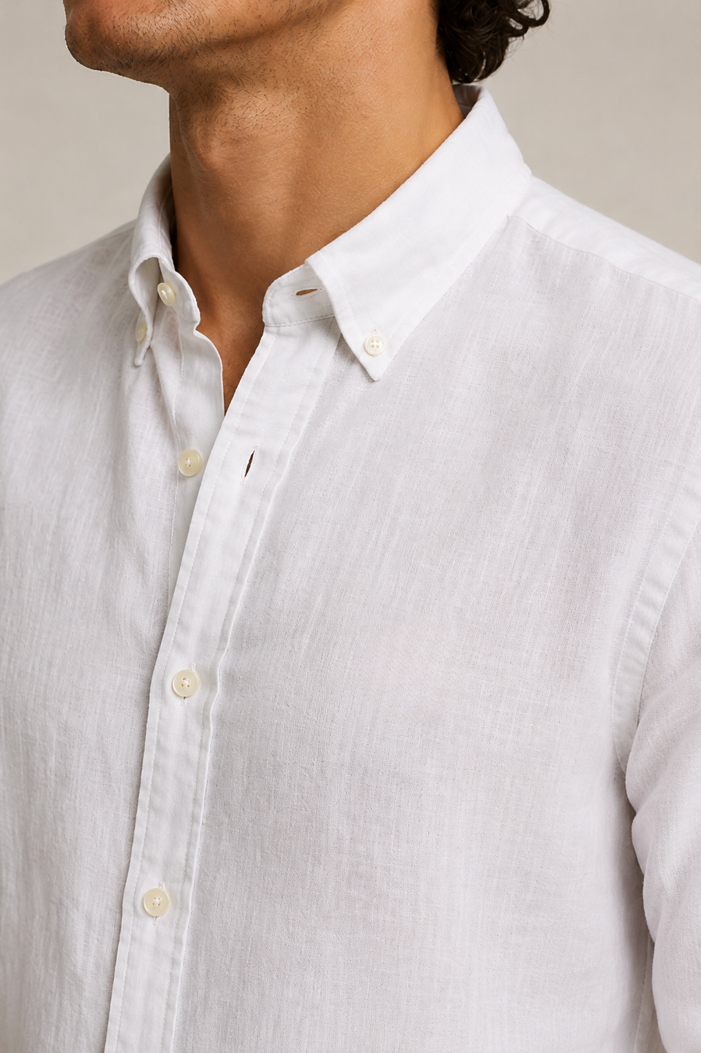 Linen/Remi Blend Shirt, White