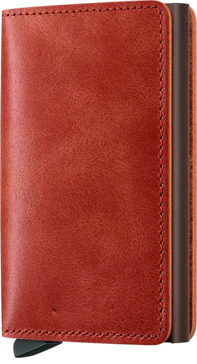 - RFID Protected Slim Wallet - Vintage - Orange