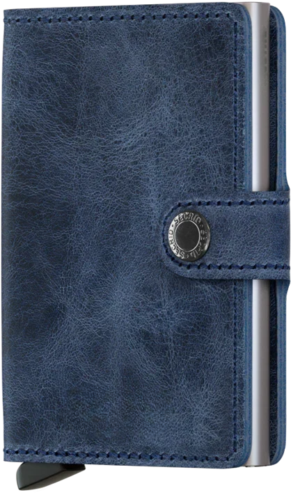 - RFID Protected Mini Wallet - Vintage - Blue