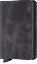 - RFID Protected Slim Wallet - Vintage - Grey-Black