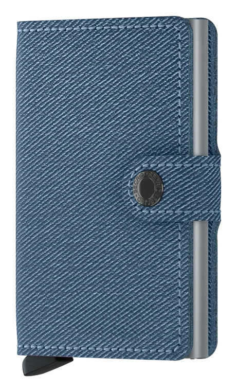 - RFID Protected Mini Wallet - Twist - Jeans Blue