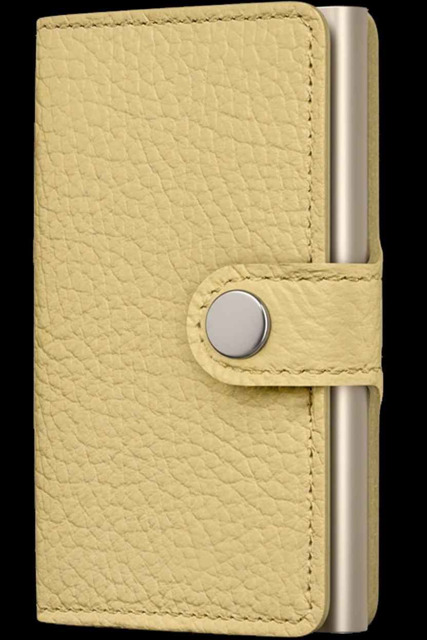 - RFID Protected Mini Wallet - Pebble - Butter Yellow