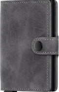 - RFID Protected - Mini Wallet - Vintage - Grey Black
