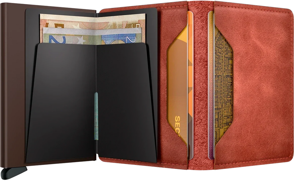 - RFID Protected Slim Wallet - Vintage - Orange