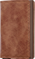 - RFID Protected Slim Wallet - Vintage - Cognac Brown