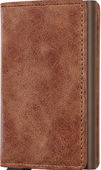 - RFID Protected Slim Wallet - Vintage - Cognac Brown