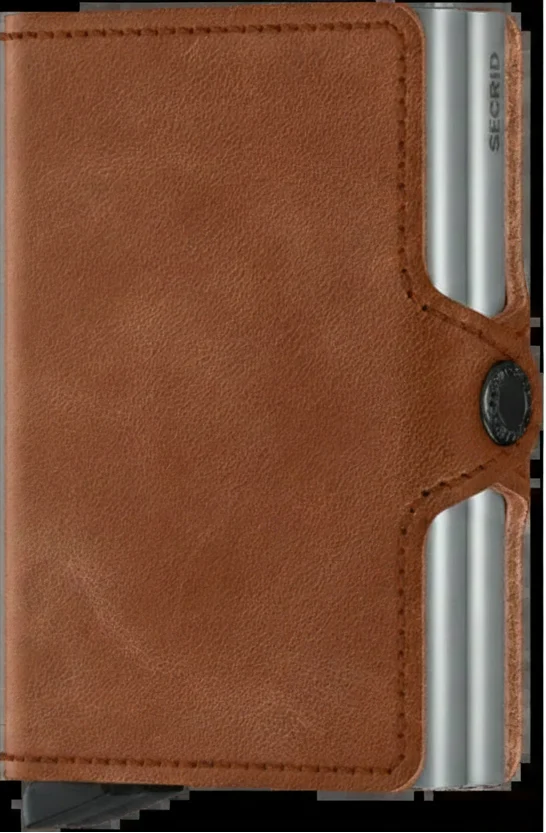 - RFID Protected Twin Wallet - Vintage - Cognac