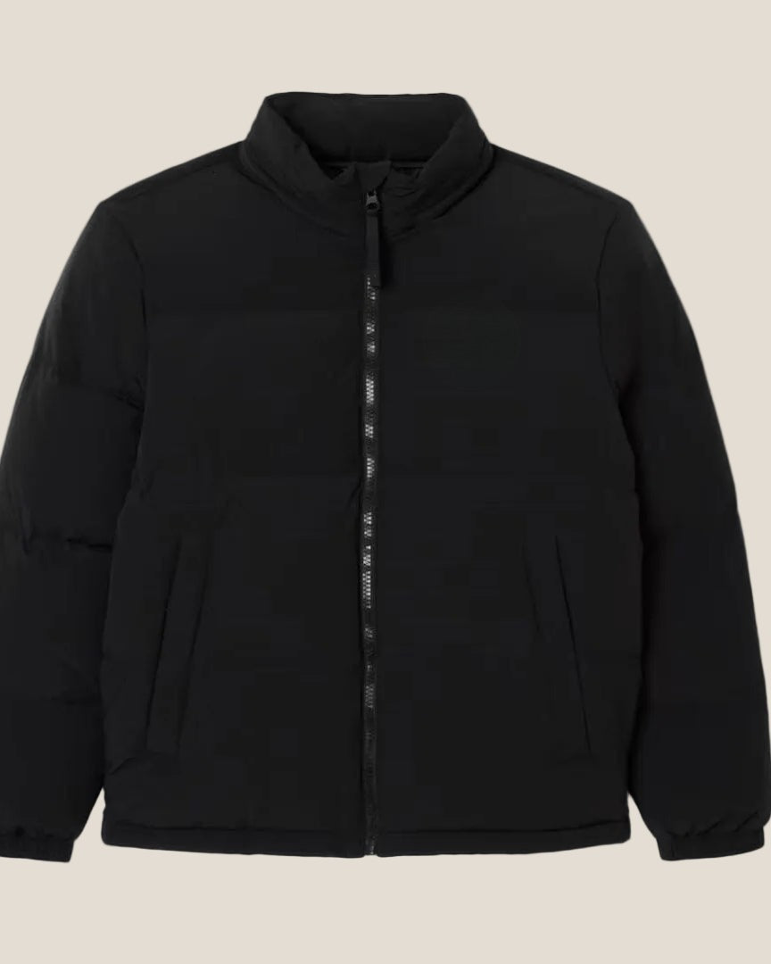 Water-Repellent Hooded Down Jacket
