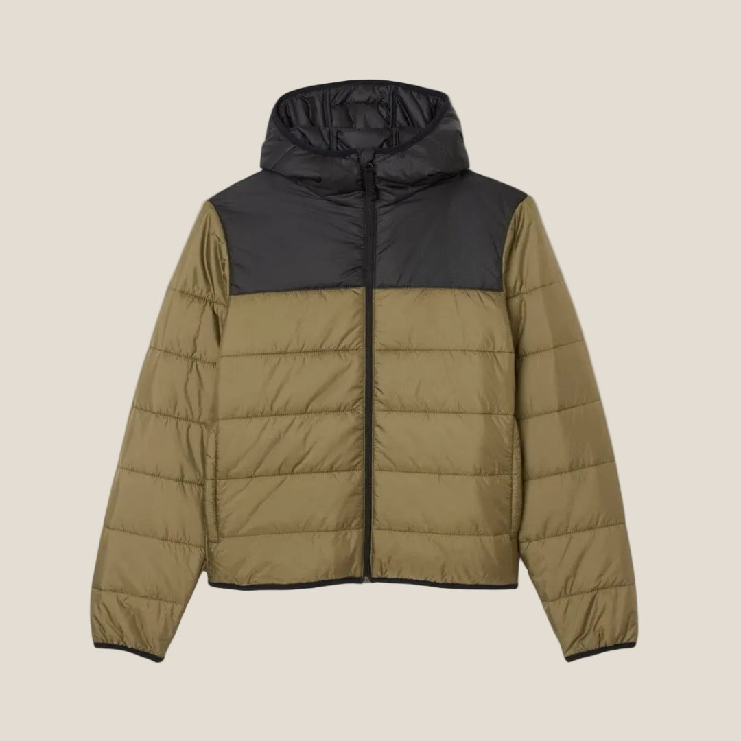 Water-Repellent Quilted Puffed Jacket