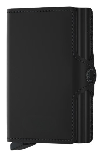 - RFID Protected Twin Wallet - Matte - Black