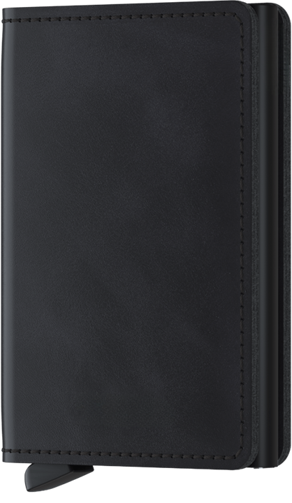 - RFID Protected Slim Wallet - Vintage - Black