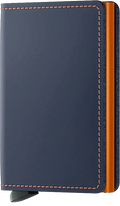 - RFID Protected Slim Wallet - Matte - Nightblue & Orange