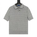 Spurs Knitted Polo Shirt Gray