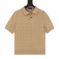 Spurs Knitted Polo Shirt Camel