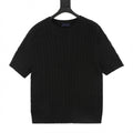 Cable-Knit Crewneck Sweater Black