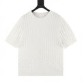 Cable-Knit Crewneck Sweater White