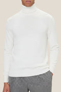 Dolcevita Maglione In Misto Cashmere Con Logo Bandierina Ricamato