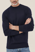 Maglione Girocollo In Misto Cashmere Con Logo Bandierina Ricamato