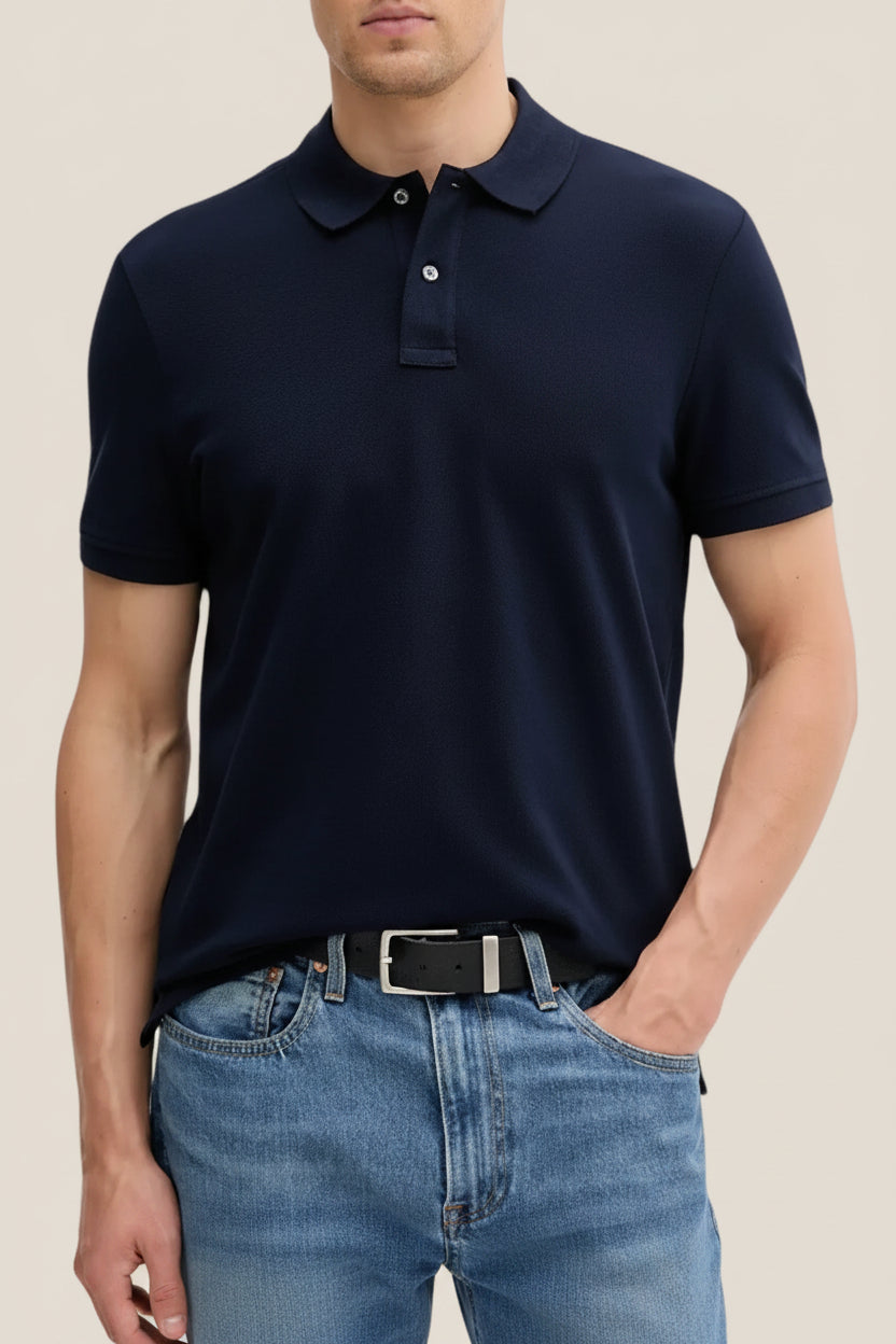 Polo Maniche Corte Bandiera Ricamata