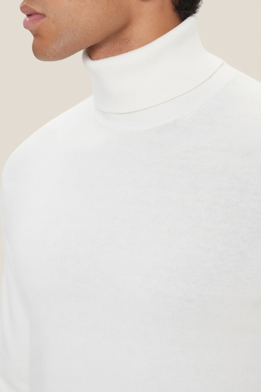 Dolcevita Maglione In Misto Cashmere Con Logo Bandierina Ricamato