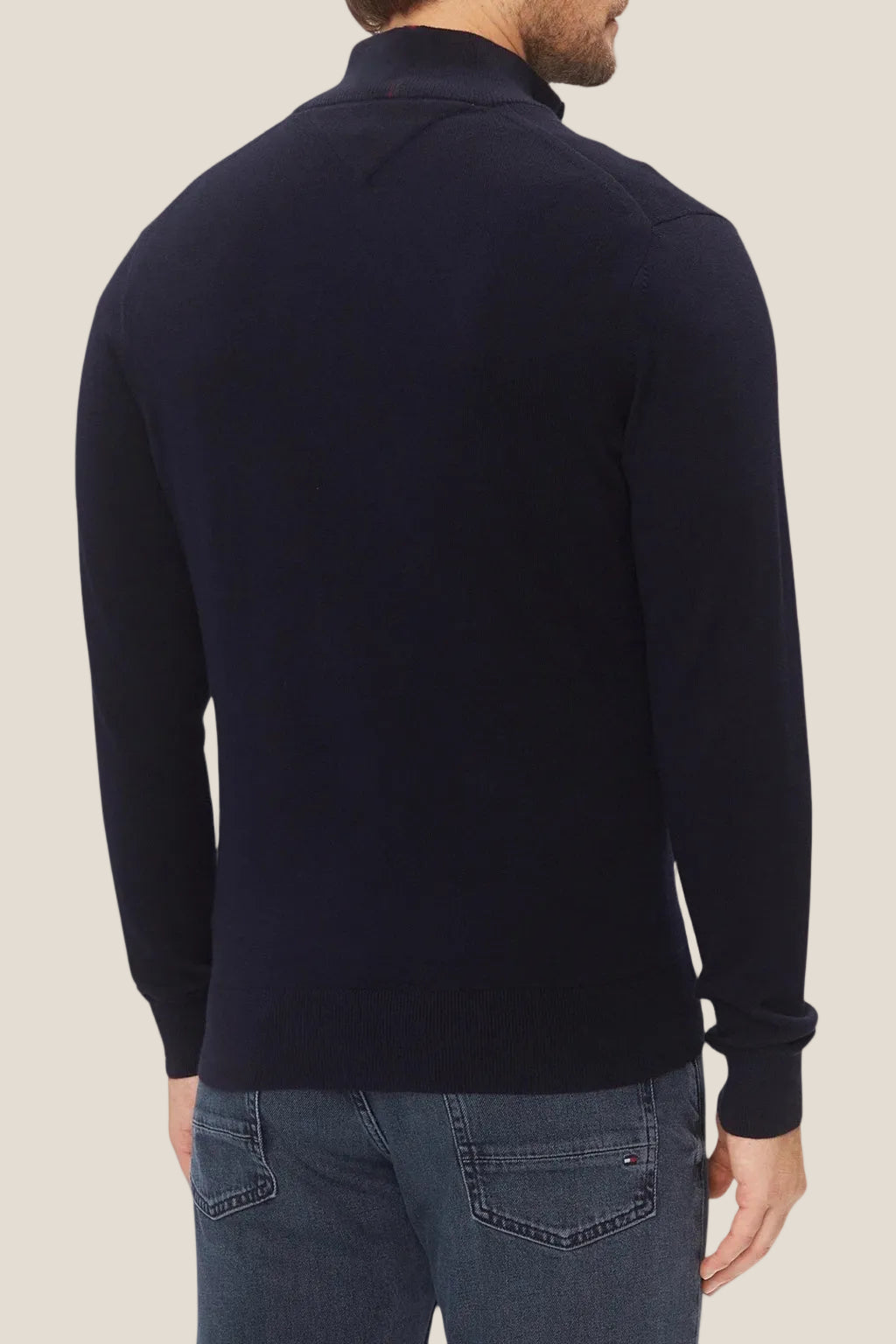 Cardigan Full Zip In Misto Cashmere Con Logo Bandierina Ricamato