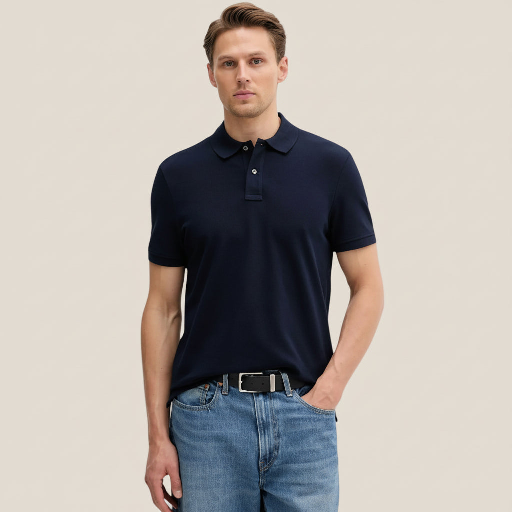 Polo Maniche Corte Bandiera Ricamata