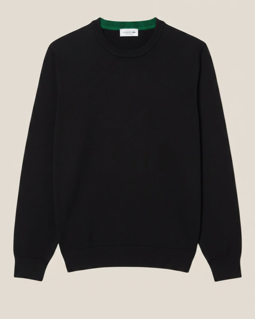 Monochrome Cotton V-neck Sweater