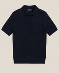 Cable-Knit Cotton Polo-Collar Sweater