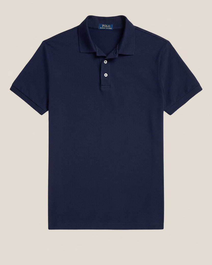 Custom Slim Fit Stretch Mesh Polo Shirt
