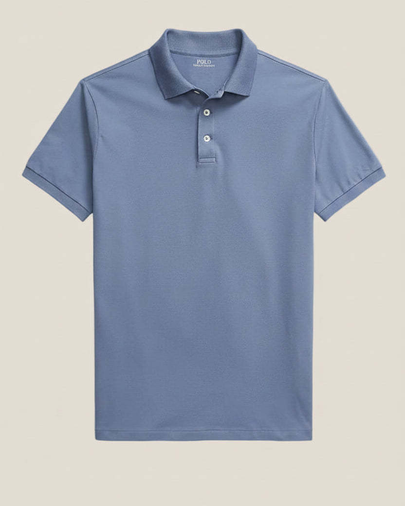 Custom Slim Fit Stretch Mesh Polo Shirt