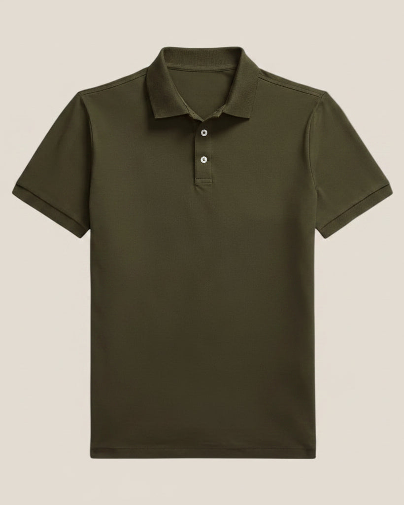 Custom Slim Fit Stretch Mesh Polo Shirt