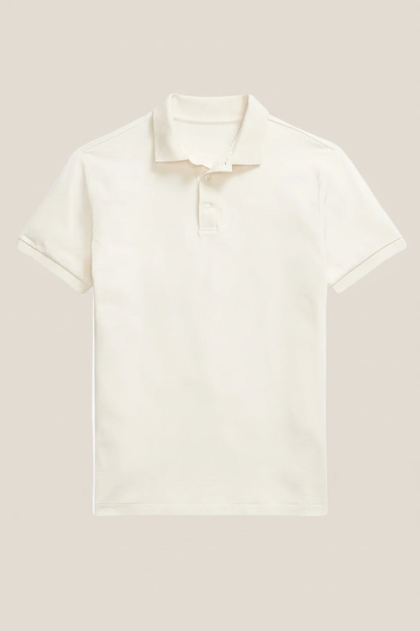 Custom Slim Fit Stretch Mesh Polo Shirt