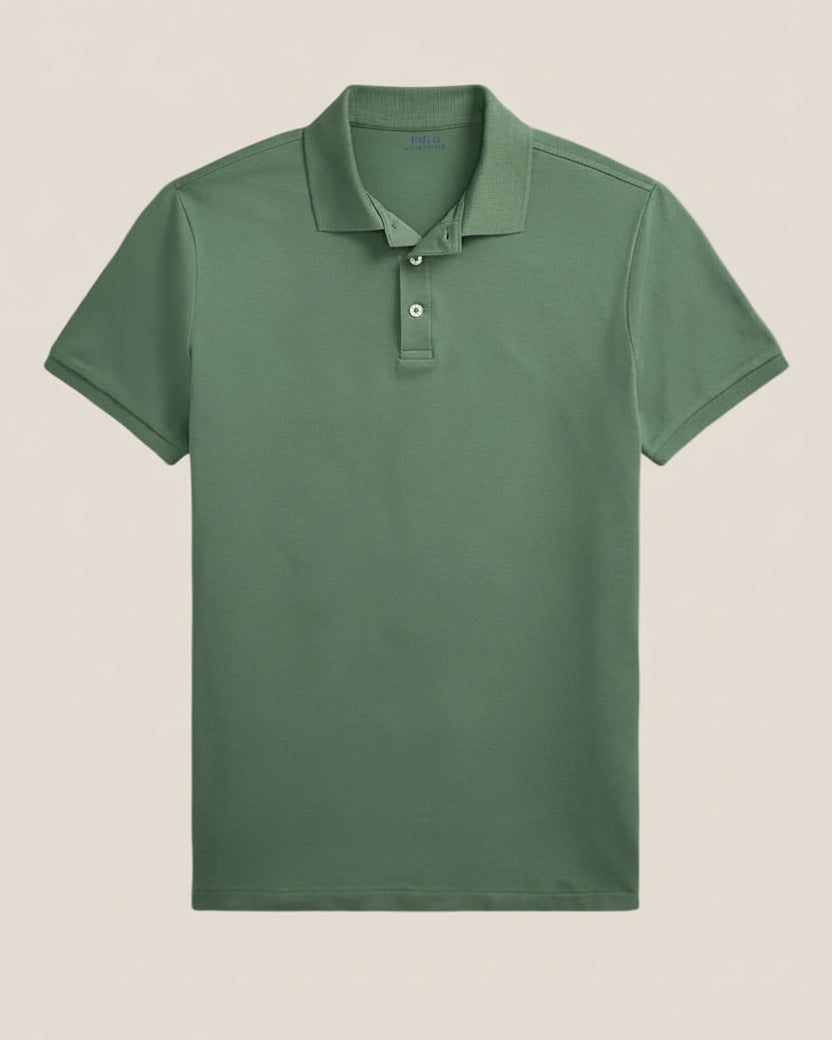 Custom Slim Fit Stretch Mesh Polo Shirt