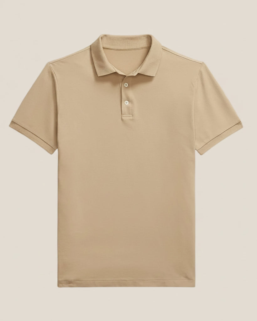 Custom Slim Fit Stretch Mesh Polo Shirt