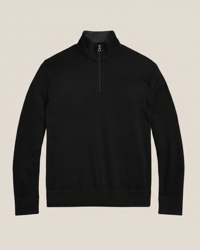 Luxury Jersey Quarter-Zip Pullover