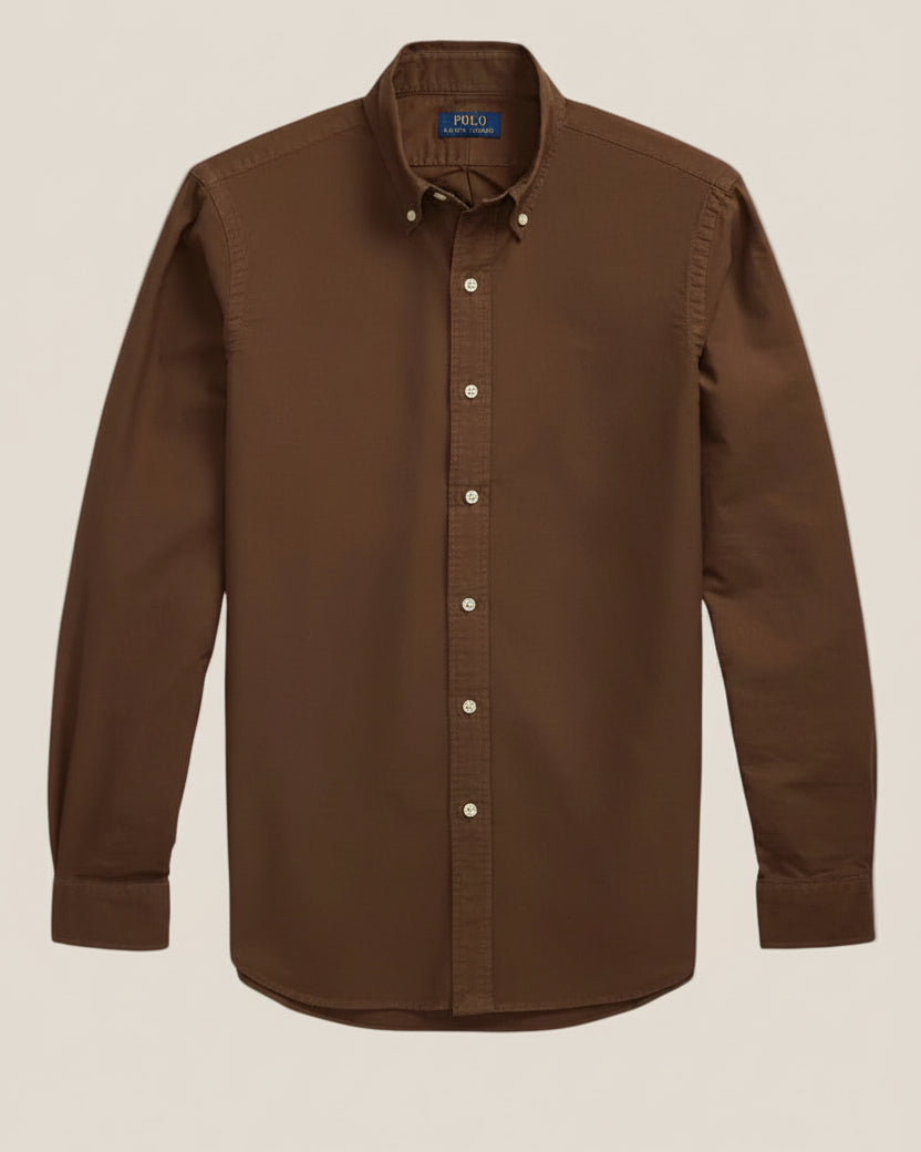 Slim Fit Garment-Dyed Oxford Shirt