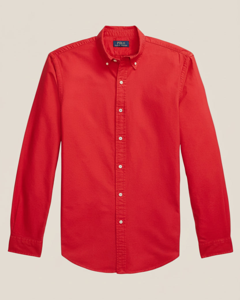 Slim Fit Garment-Dyed Oxford Shirt